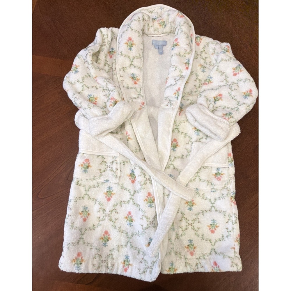 Hill House Kids Bathrobe Pastel Trellis Size 2-3